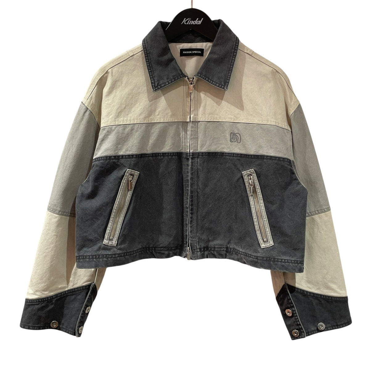Aging Processing Color Block Oxford Jacketデニムジャケット21251215305