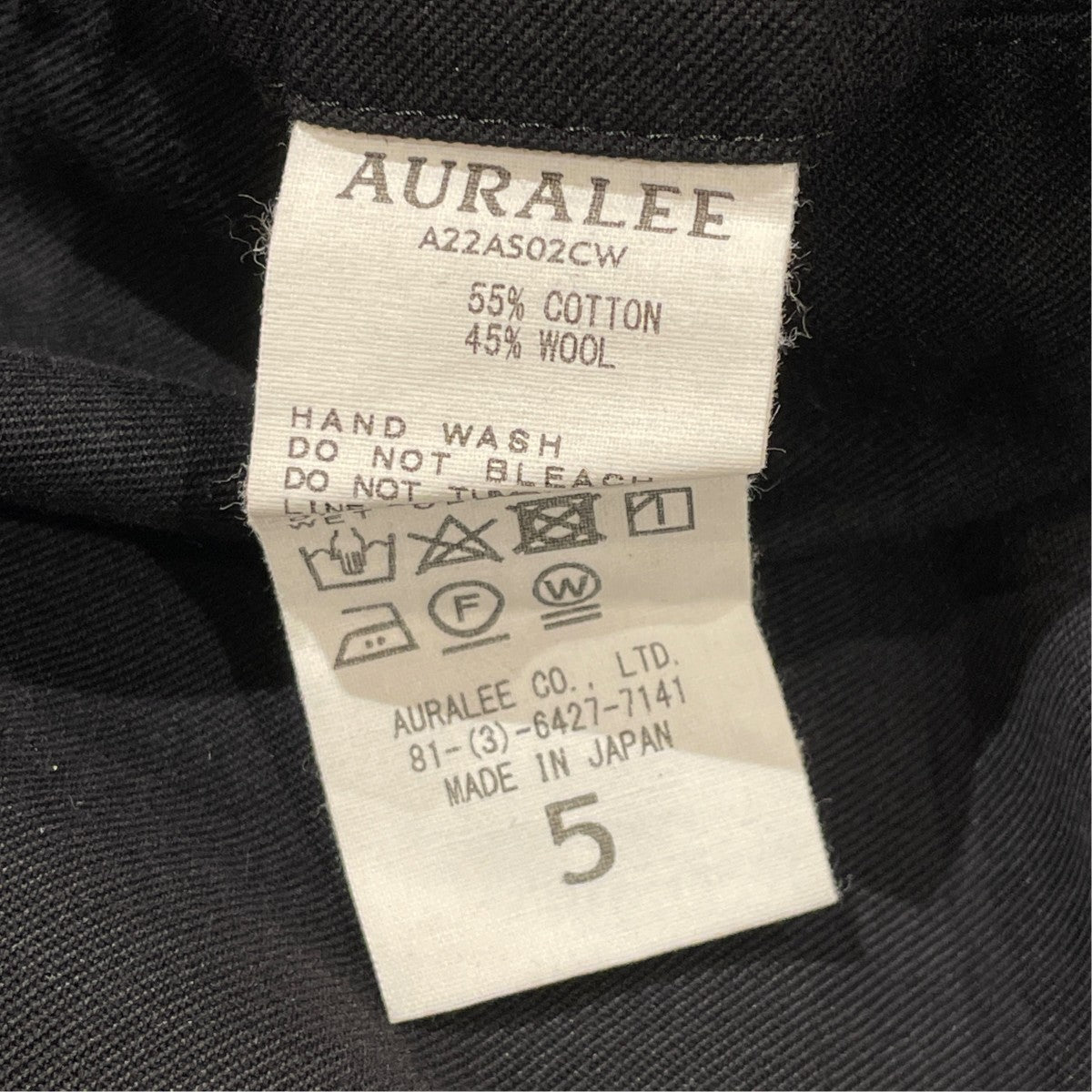 SUPER FINE WOOL COTTON TWILL SLACKSスラックスA22AS02CW