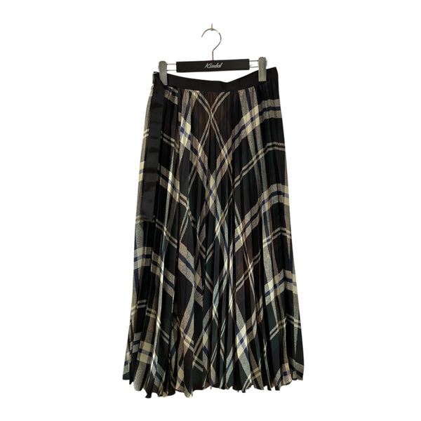 sacai(サカイ) 巻きスカート25-07892 25-07892 ブラウン×ネイビー