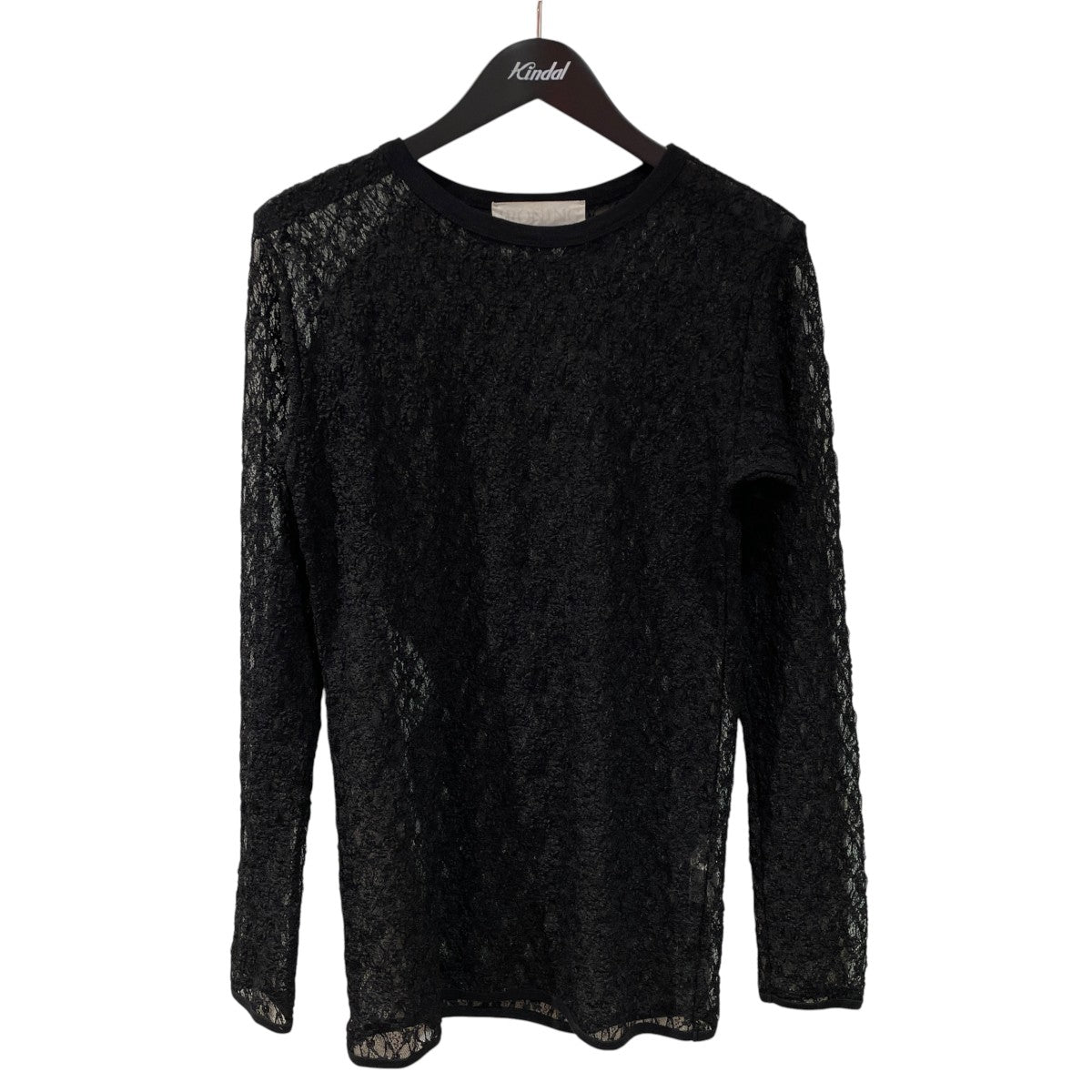 flower lace ロングスリーブ長袖カットソー01IR00941BLK