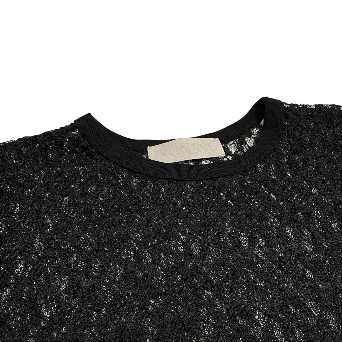 flower lace ロングスリーブ長袖カットソー01IR00941BLK