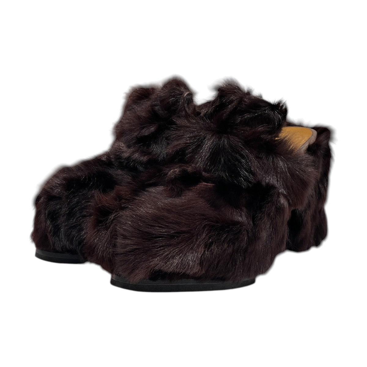 LAMB FUR MULESヒールサンダル