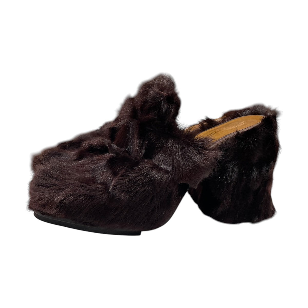 LAMB FUR MULESヒールサンダル