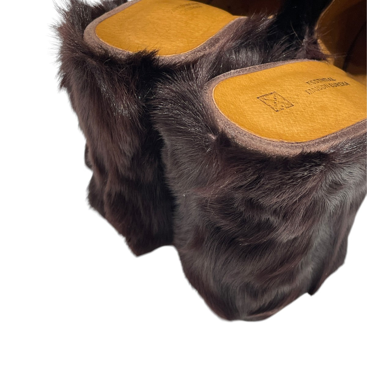 LAMB FUR MULESヒールサンダル