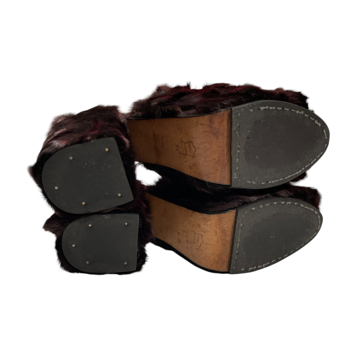 LAMB FUR MULESヒールサンダル
