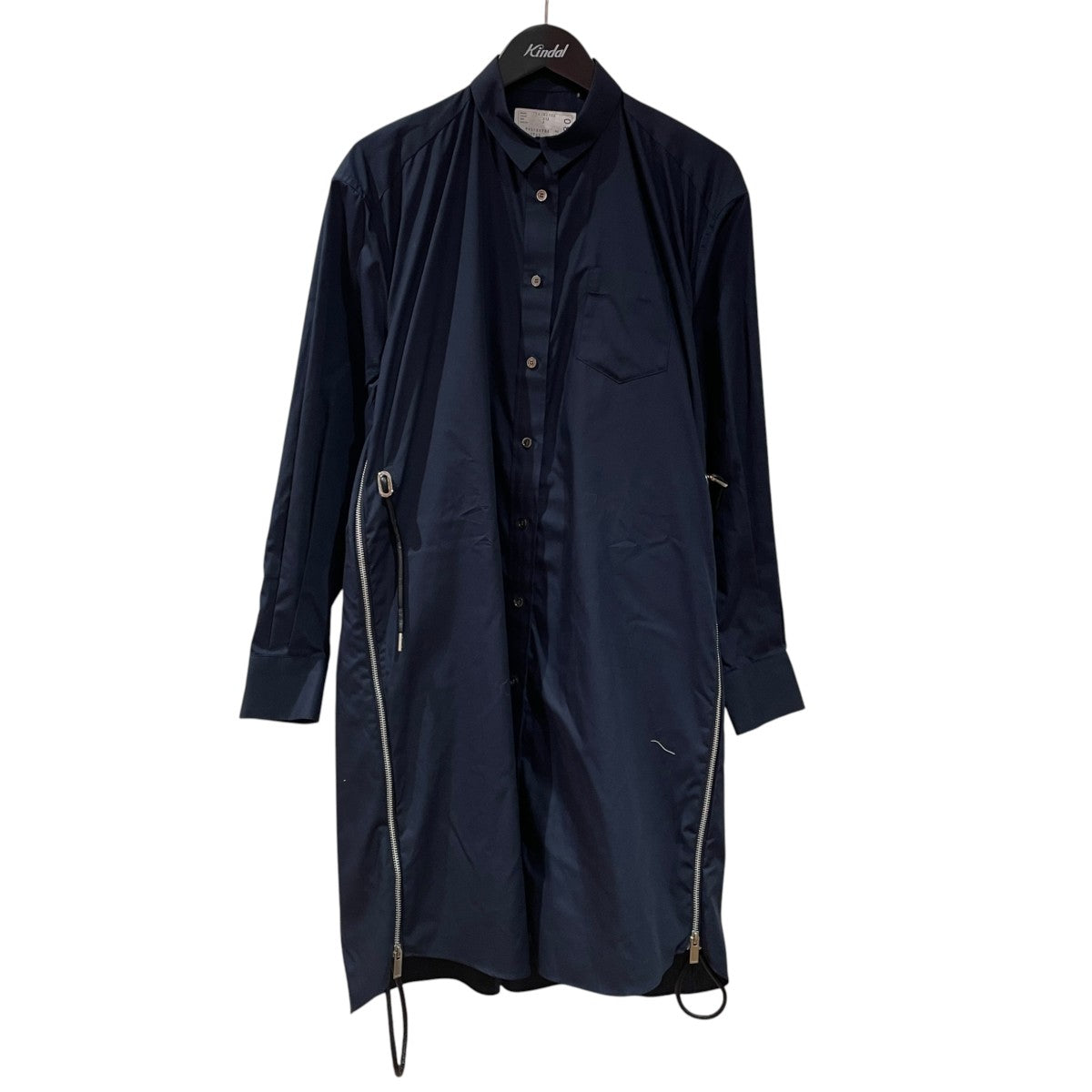 sacai Contrast Panel Dressロングシャツ19-04730 古着・中古-1枚目のアイテム画像