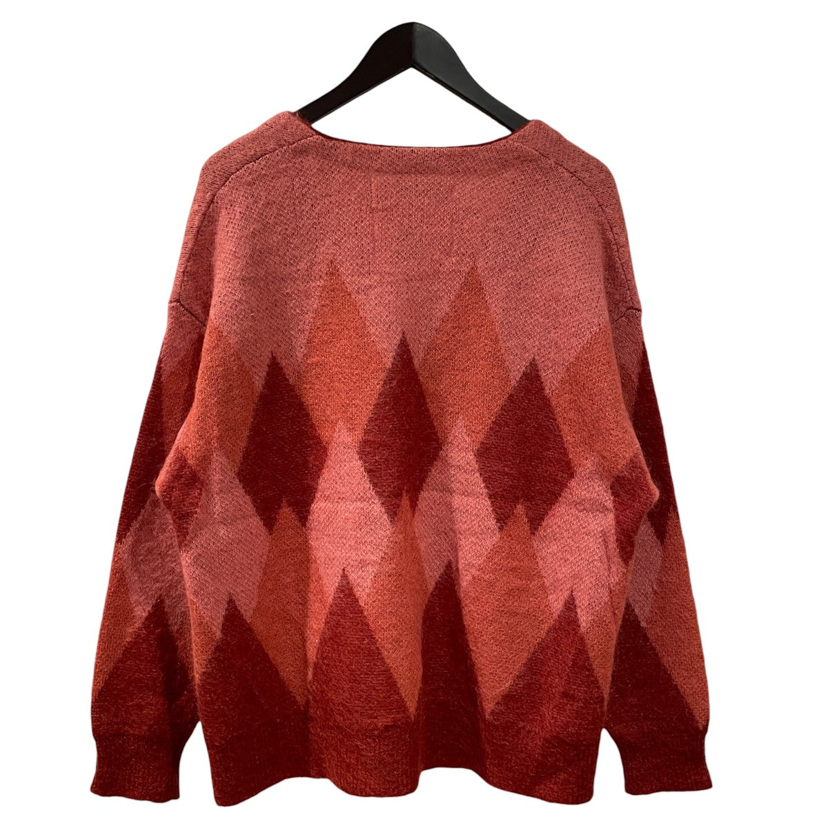 ARGYLE MOHAIR KNIT CARDIGANニットカーディガン22AW K-2