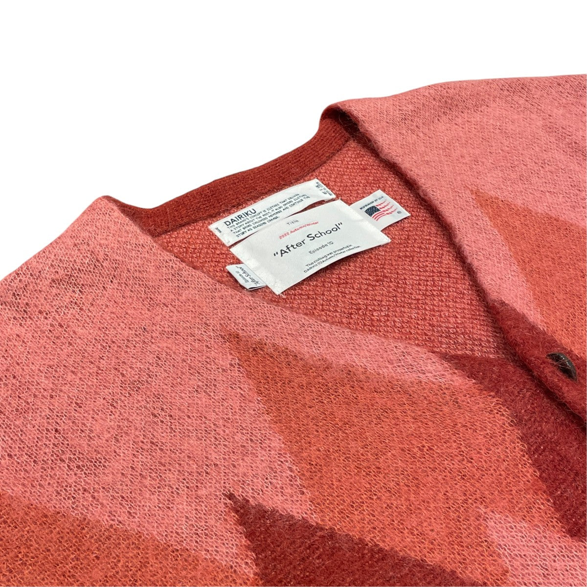 ARGYLE MOHAIR KNIT CARDIGANニットカーディガン22AW K-2