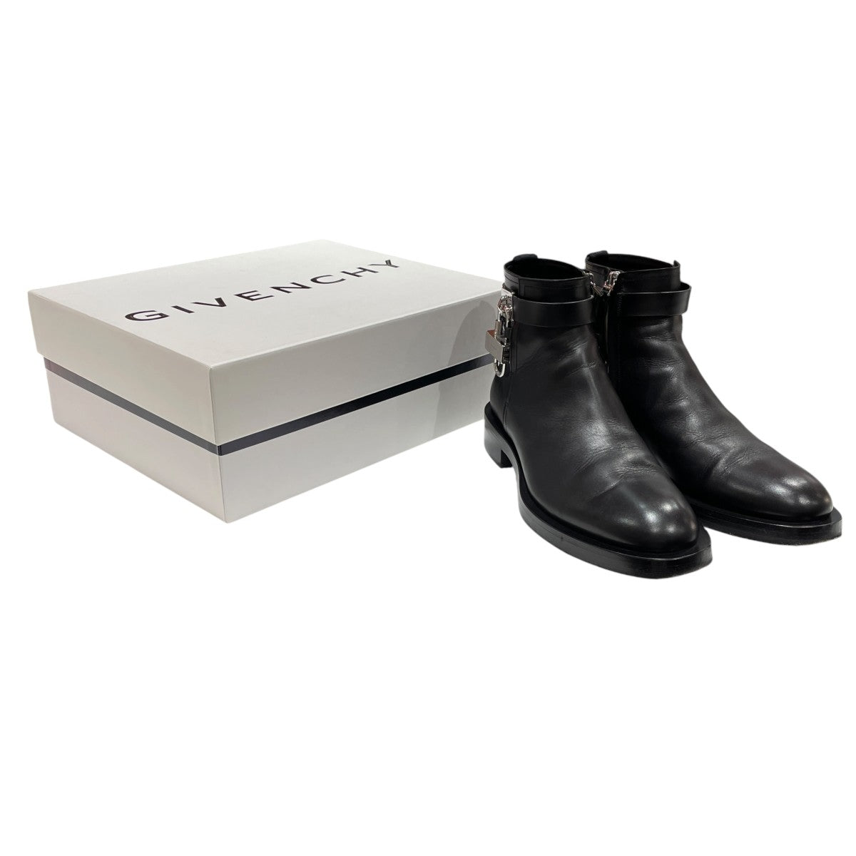 GIVENCHY パドロック アンクルブーツサイドジップブーツBH6031H0VL 古着・中古-8枚目のアイテム画像