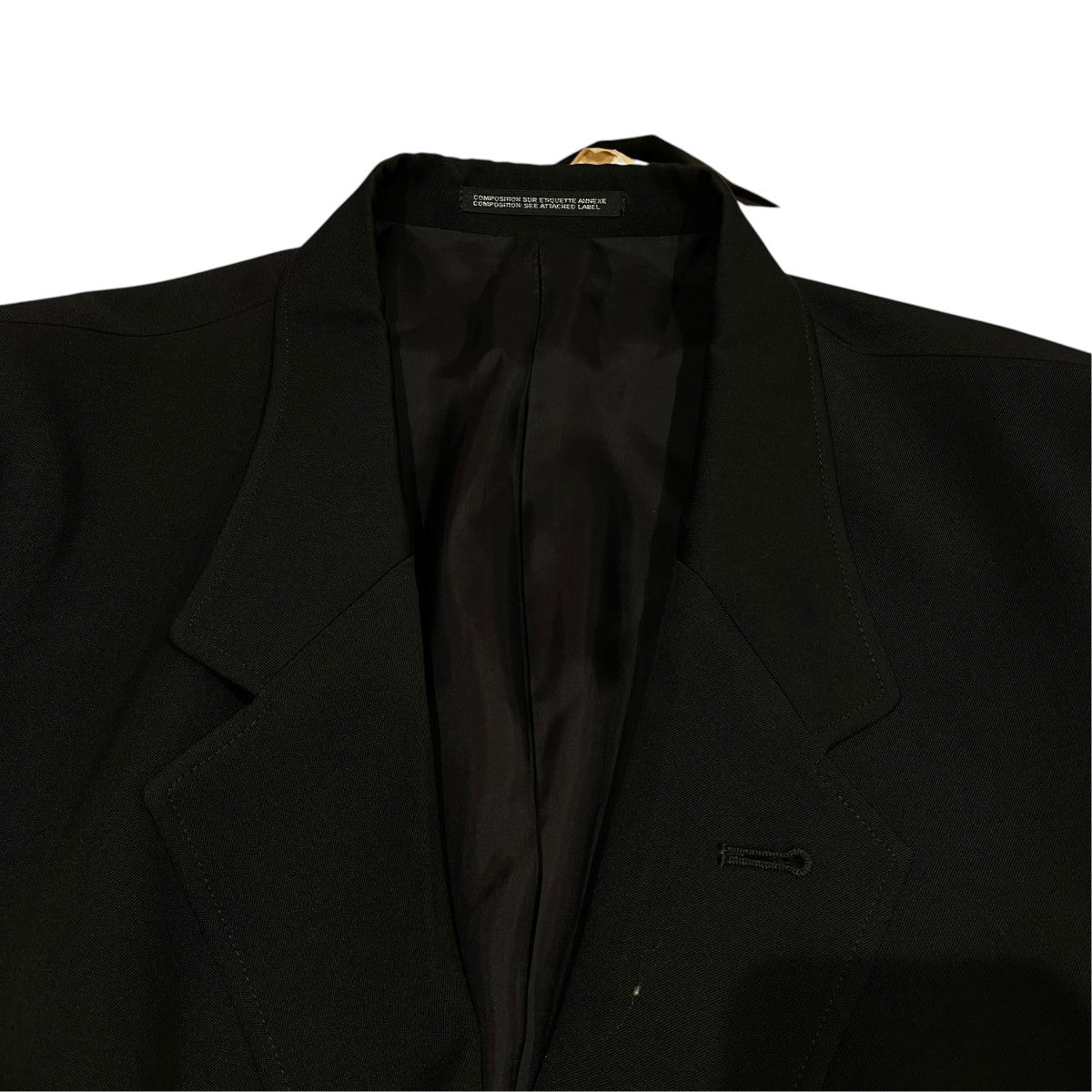 Y’S for men WOOL GABARDINE COAT WITH STAND FRONT COLLARテーラードジャケットML-J24-103 古着・中古-3枚目のアイテム画像