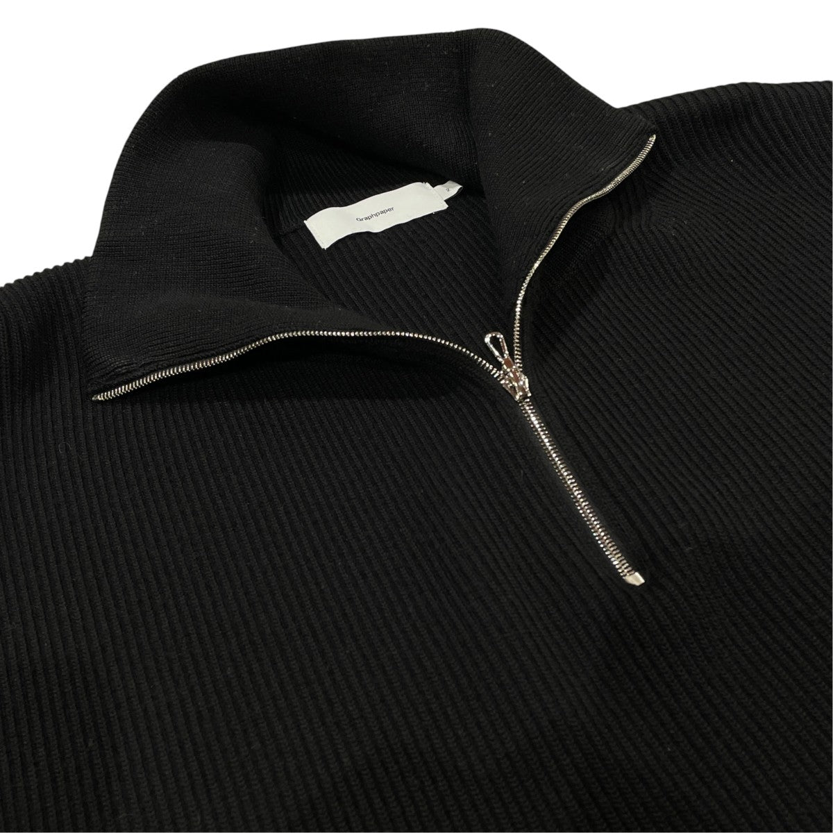 High Density High Neck Zip KnitタートルネックニットGU223-80129B