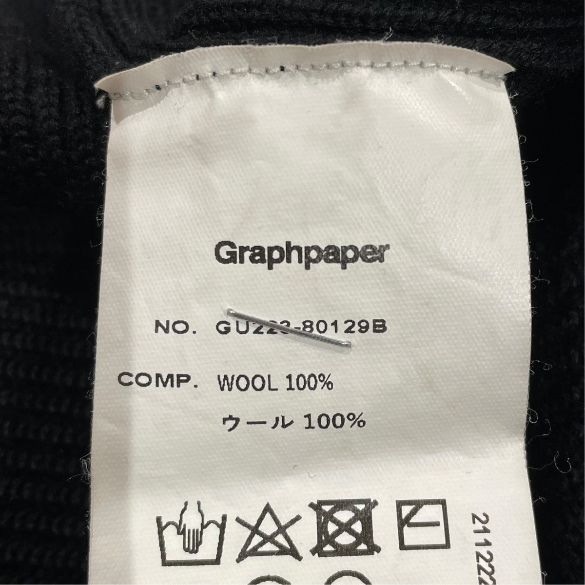 High Density High Neck Zip KnitタートルネックニットGU223-80129B