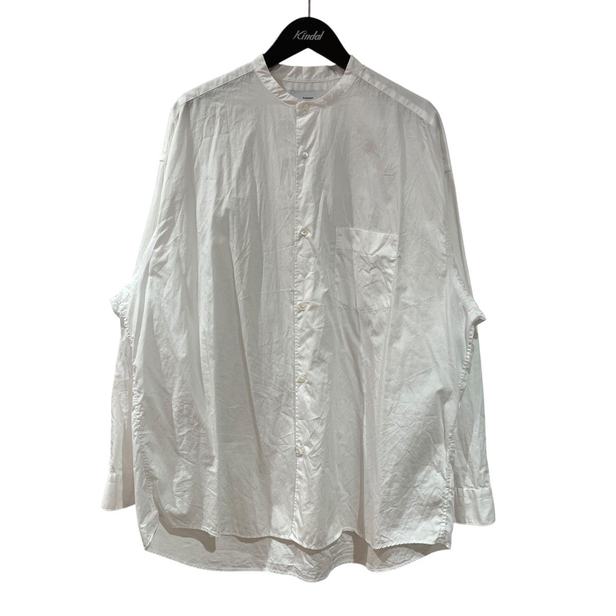 Broad L S Oversized Band Collar ShirtバンドカラーシャツGM251-50002B