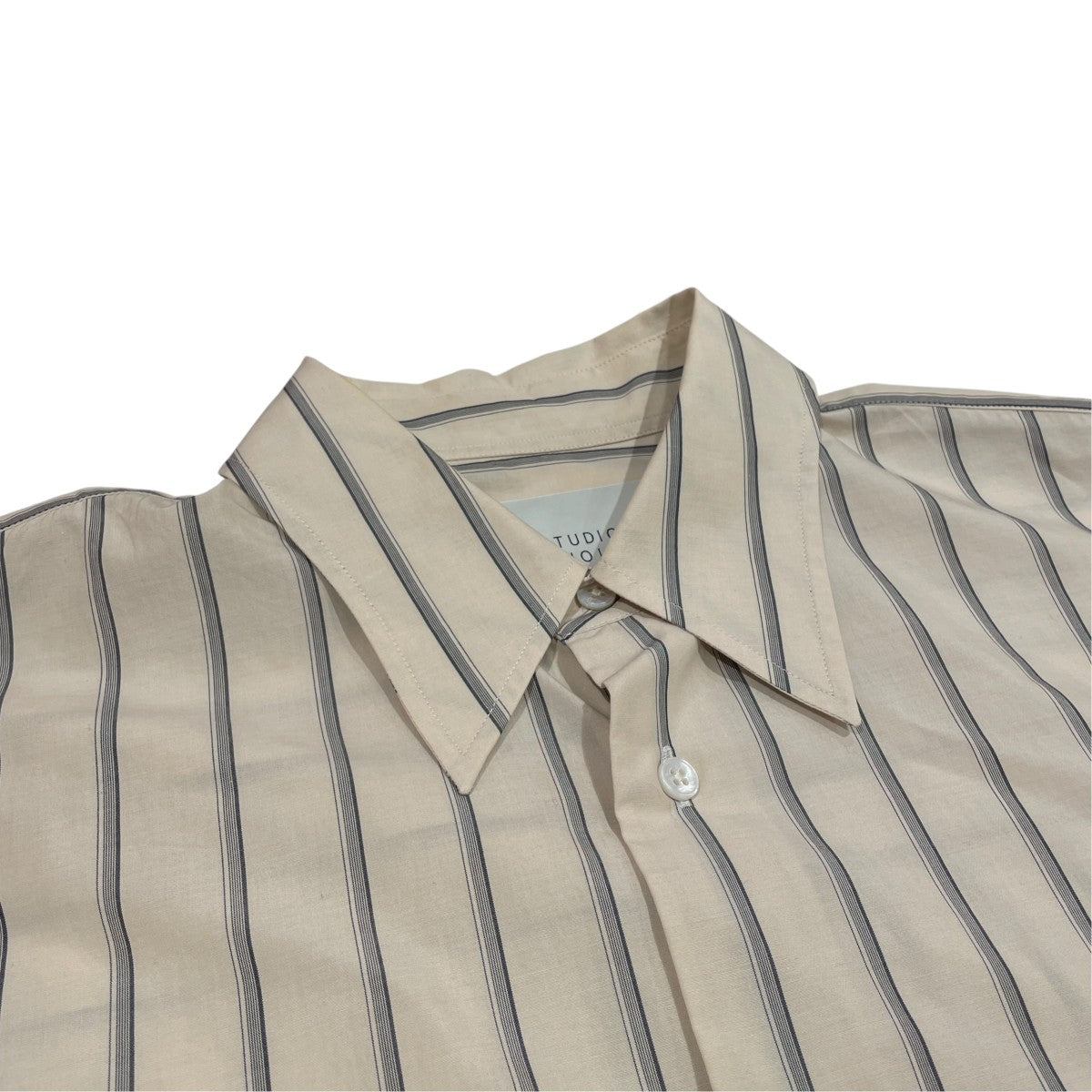 STUDIO NICHOLSON STRIPE COTTON SHIRTS長袖シャツ51-10-841010 古着・中古-3枚目のアイテム画像