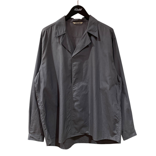 AURALEE(オーラリー) WASHED FINX TWILL P O SHIRTS長袖シャツ