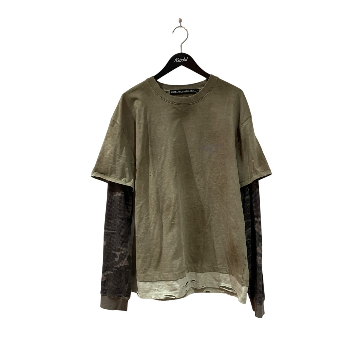 DISTRESS LAYERED LONG SLEEVE T-SHIRT長袖Tシャツatb1603m