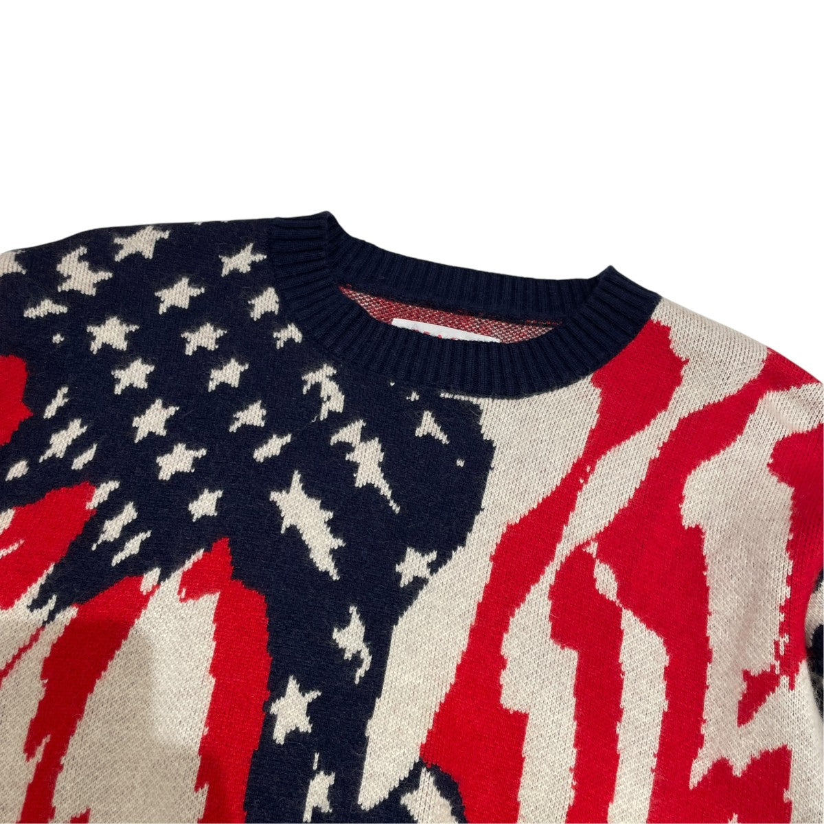 MASU(エムエーエスユー) MARBLE FLAG SWEATERクルーネックニットMFFW
