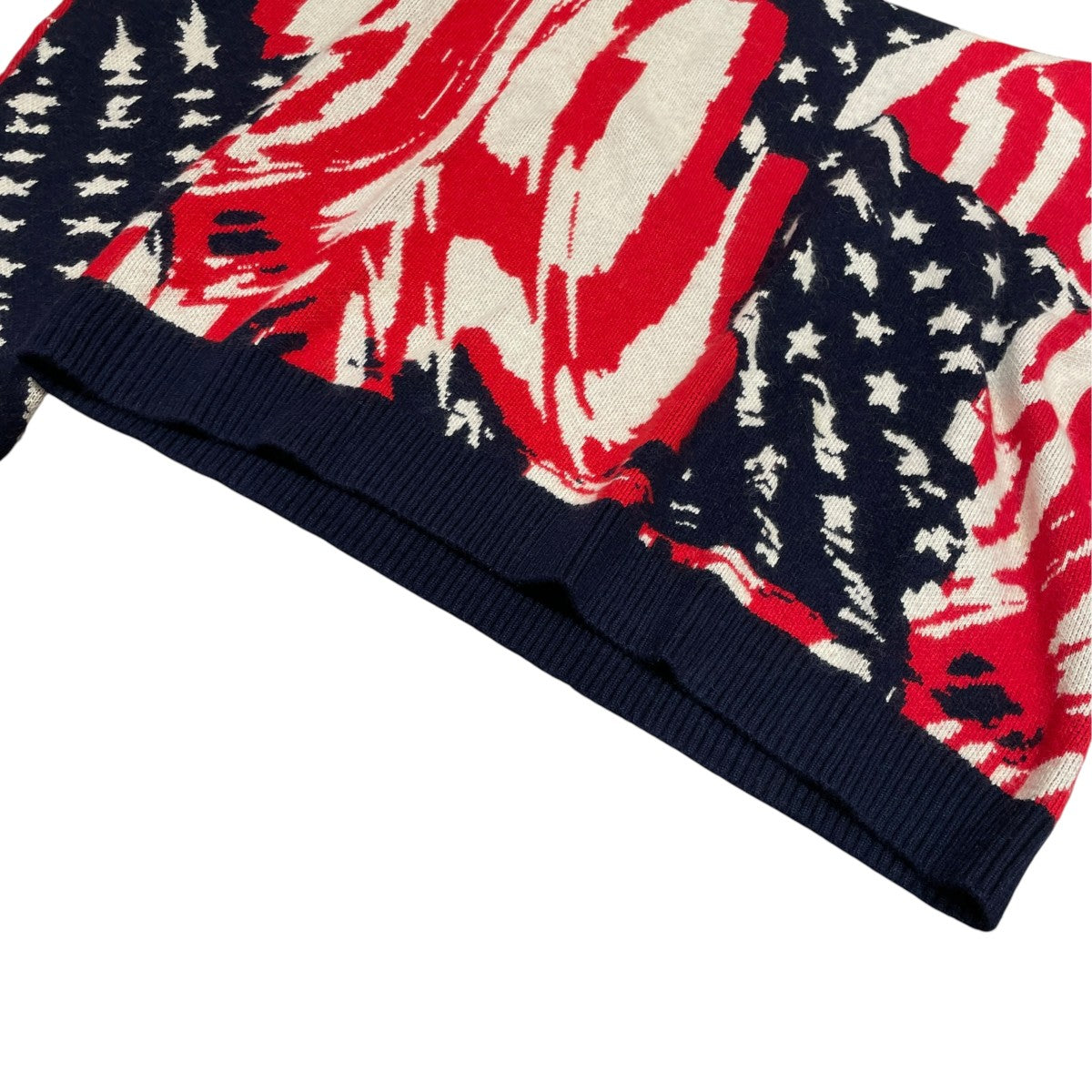 MASU(エムエーエスユー) MARBLE FLAG SWEATERクルーネックニットMFFW