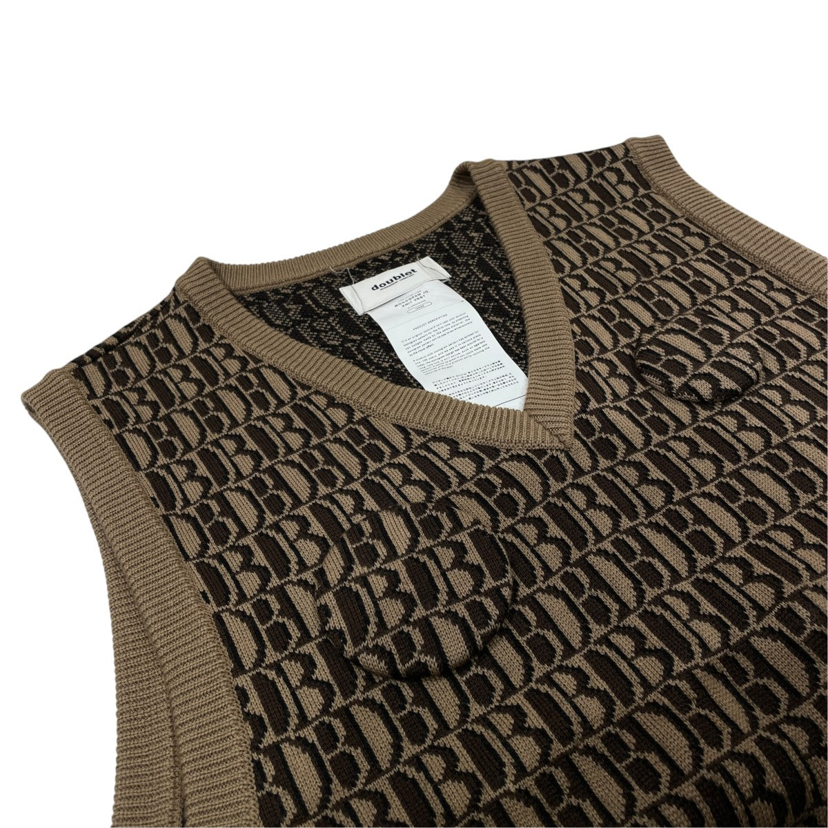 Double MONOGRAM JQ KNIT VESTニットベスト21AW34KN58 古着・中古-3枚目のアイテム画像