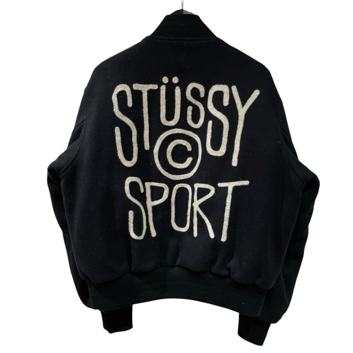 stussy 23AWSport Melton Varsity Jacketスタジャン115736 古着・中古-2枚目のアイテム画像