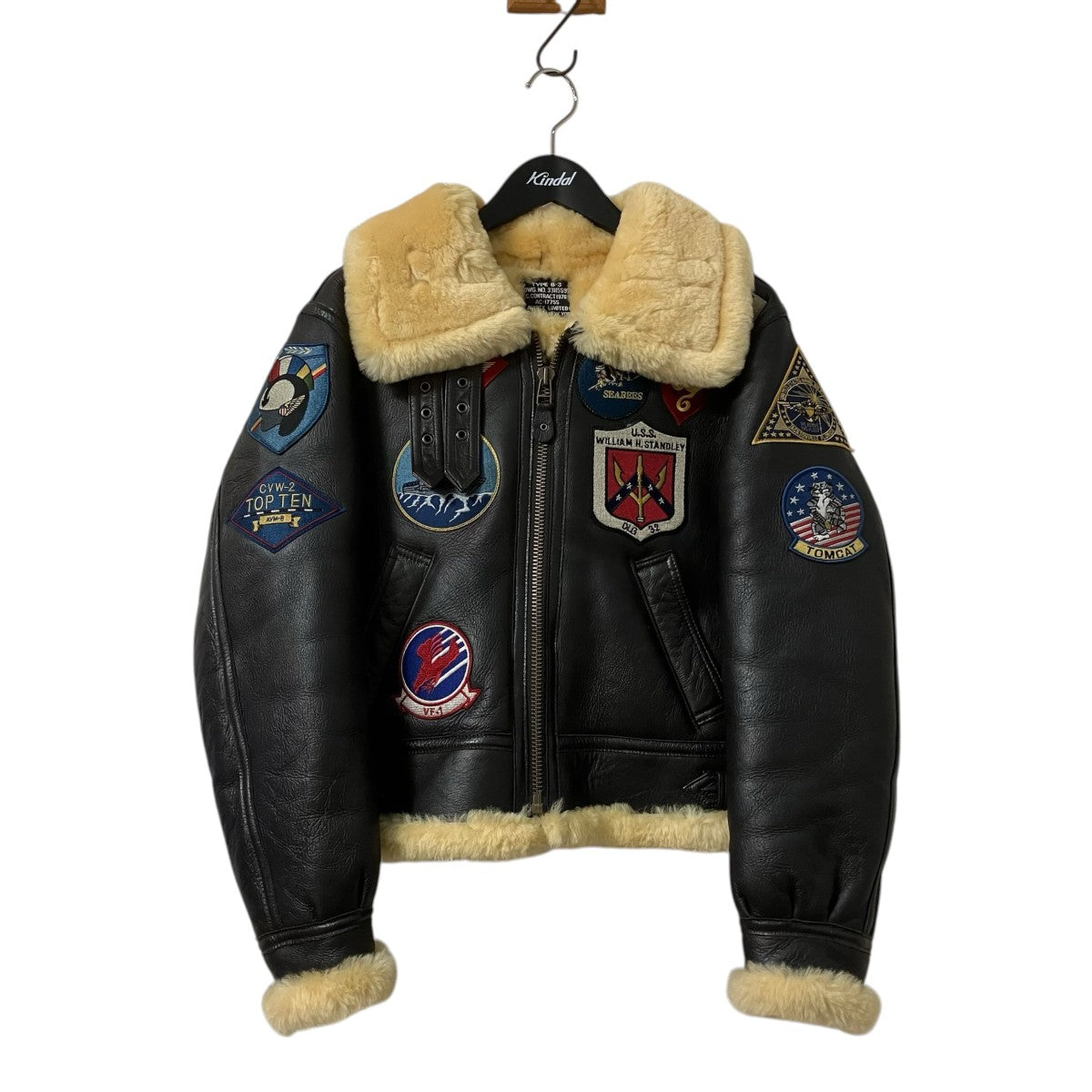 AVIREX B-3 TOP GUNレザージャケット33H5595 古着・中古-1枚目のアイテム画像