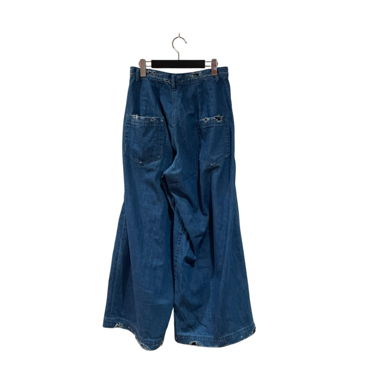 Y’s 8oz DENIM BIO WASH 2 TUCK WIDE PANTSデニムパンツyq p06 028 古着・中古-2枚目のアイテム画像