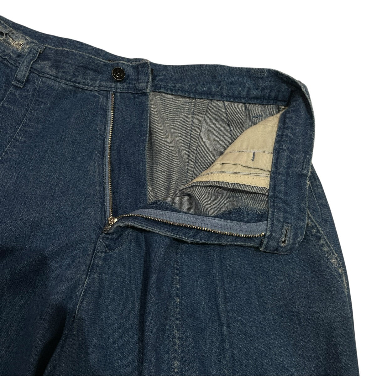 Y’s 8oz DENIM BIO WASH 2 TUCK WIDE PANTSデニムパンツyq p06 028 古着・中古-3枚目のアイテム画像