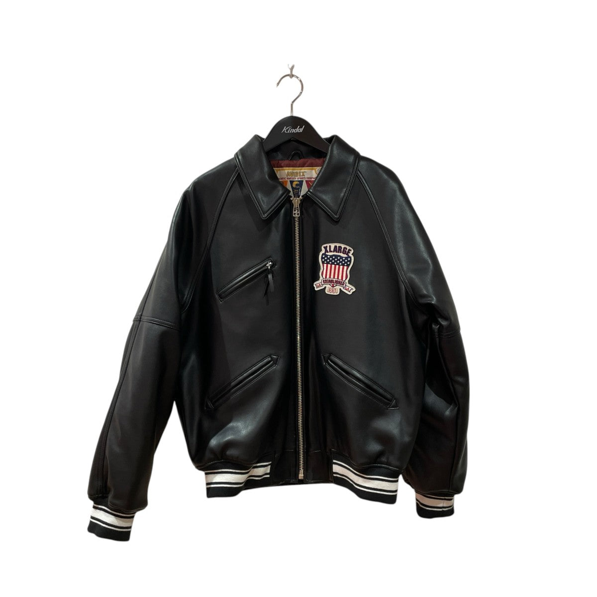 AVIREX×X-LARGE フェイクレザージャケット6122152 古着・中古-1枚目のアイテム画像