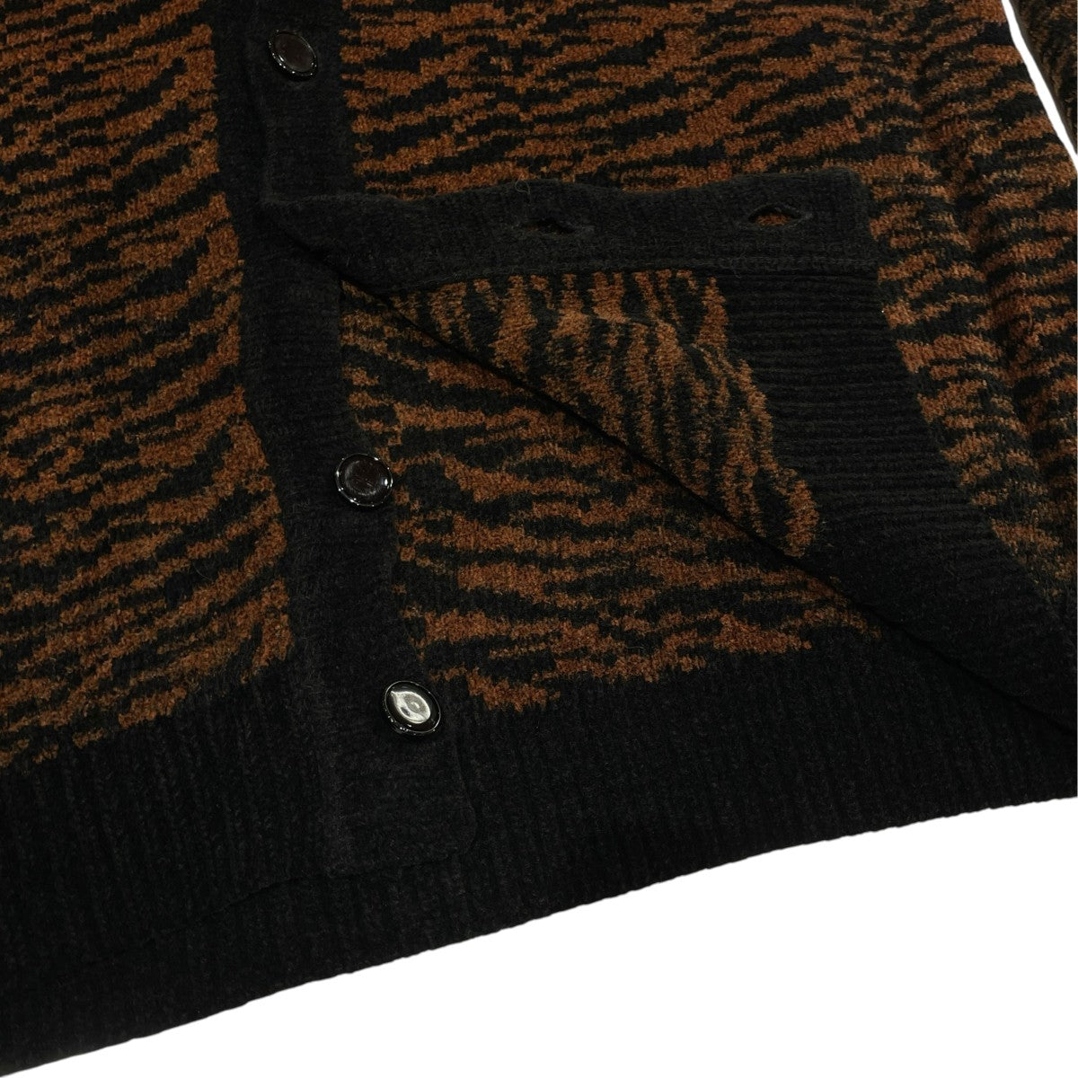 ERNEST W．BAKER Zebra Jacquard Cardiganカーディガン 古着・中古-4枚目のアイテム画像