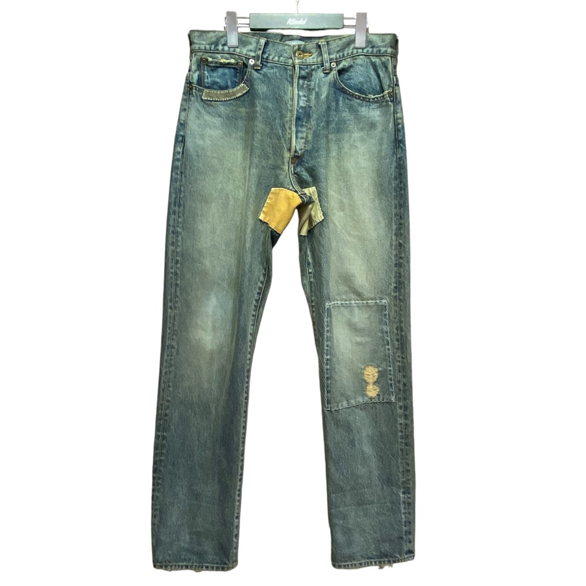 24SSSTUDS DAMAGE DENIM PANTS