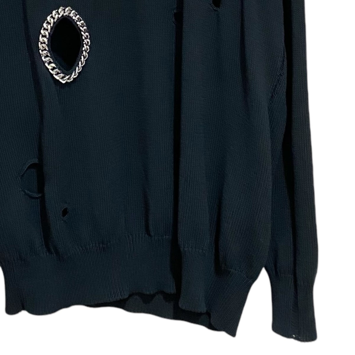【値下げ】JUNYA WATANABE CDG 23SS Sweater With Appliques ブラック サイズ：S (なんばウォーク2号店) JUNYA WATANABE CDG(ジュンヤワタナベコムデギャルソン) 23SS