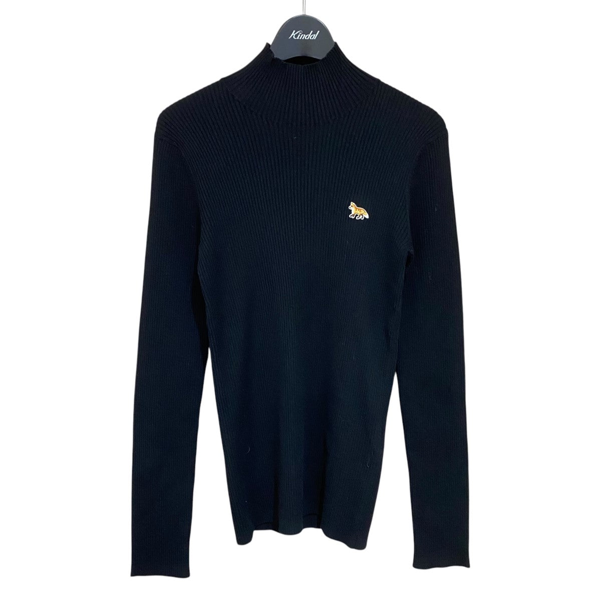 BABY FOX PATCH FINE RIBBED TURTLENECK ニット
