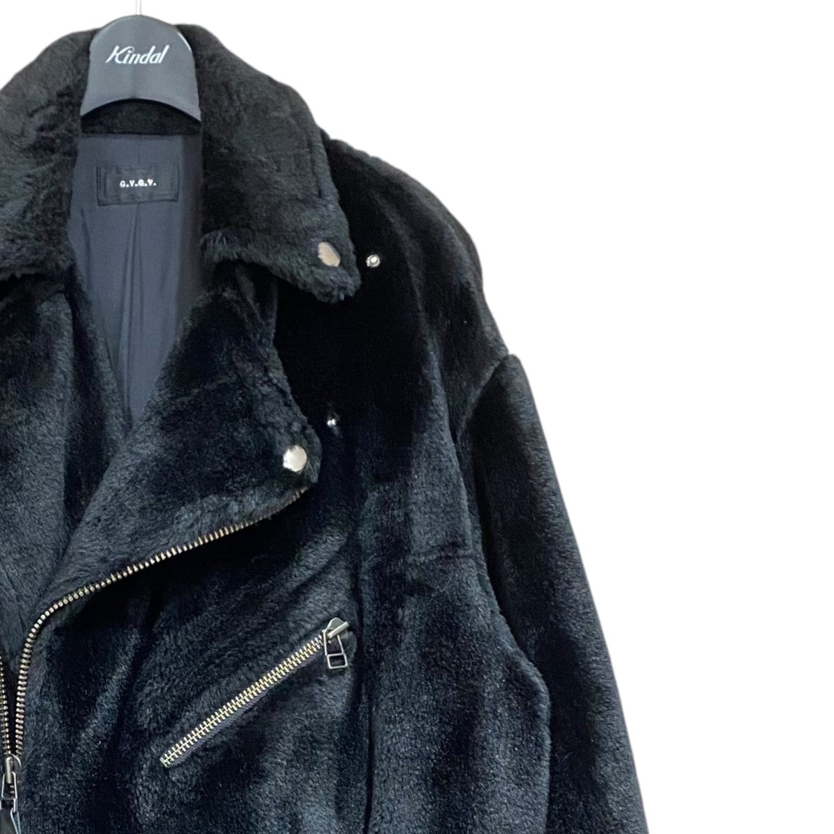 FAUX FUR LACE UP BIKER JACKETGV1631021