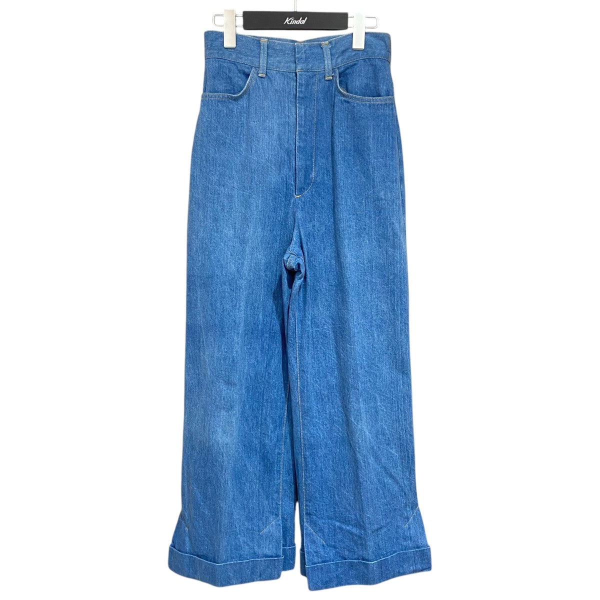 Slit-hem High-rise Wide-leg JeansデニムパンツTA81-FF097