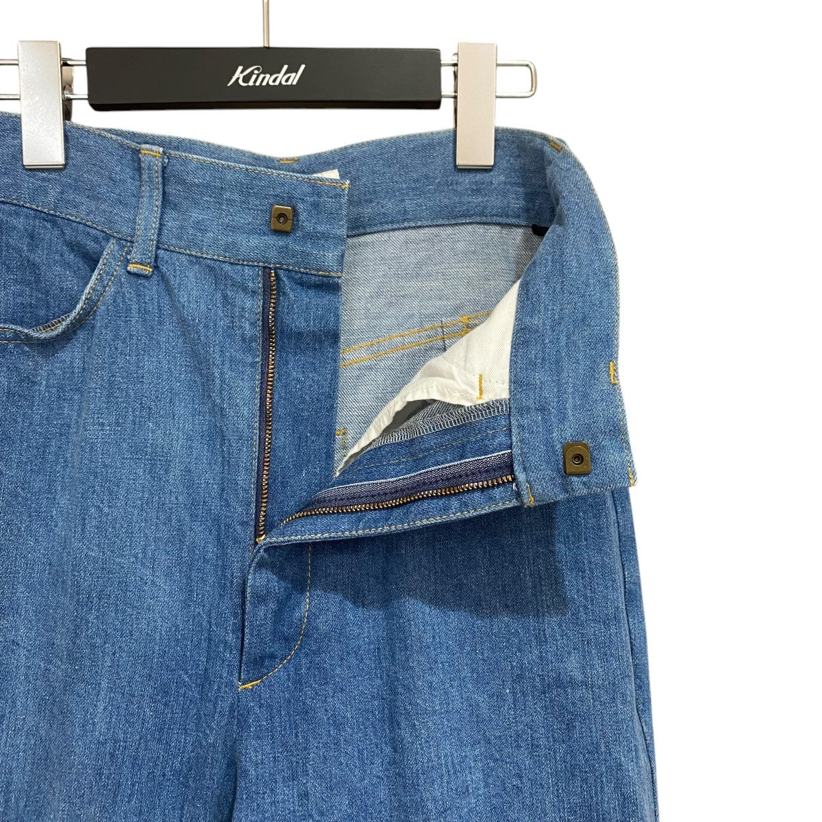 Slit-hem High-rise Wide-leg JeansデニムパンツTA81-FF097