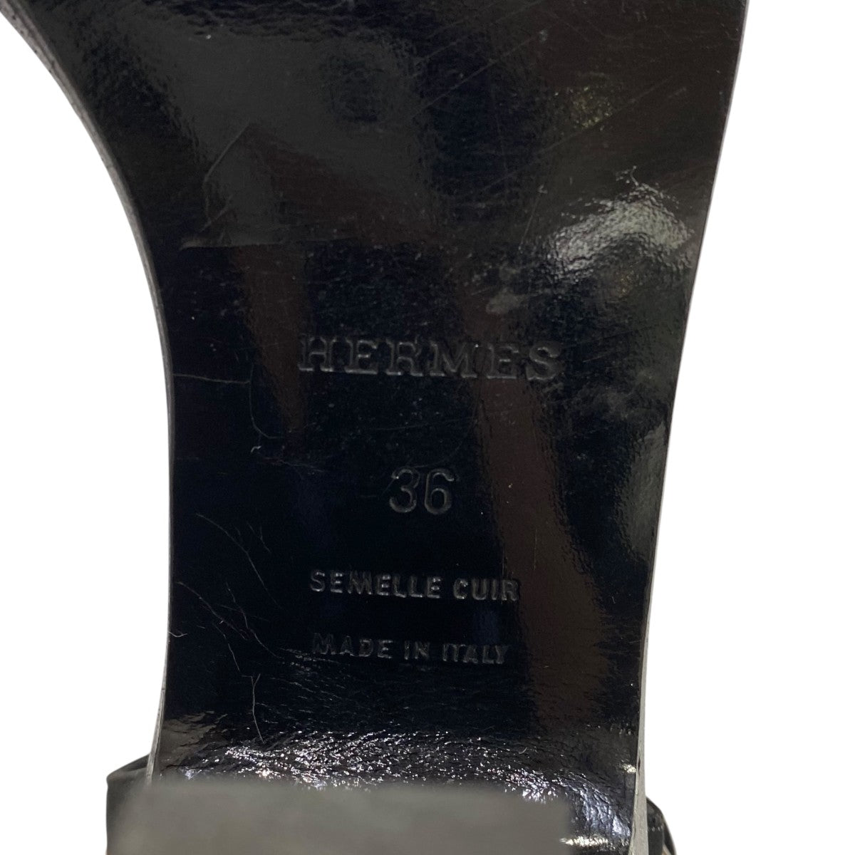 HERMES(エルメス) ストラップサンダル ブラック サイズ 36