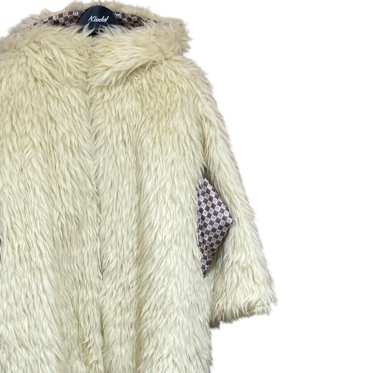 fur hood coat コートF23A-01