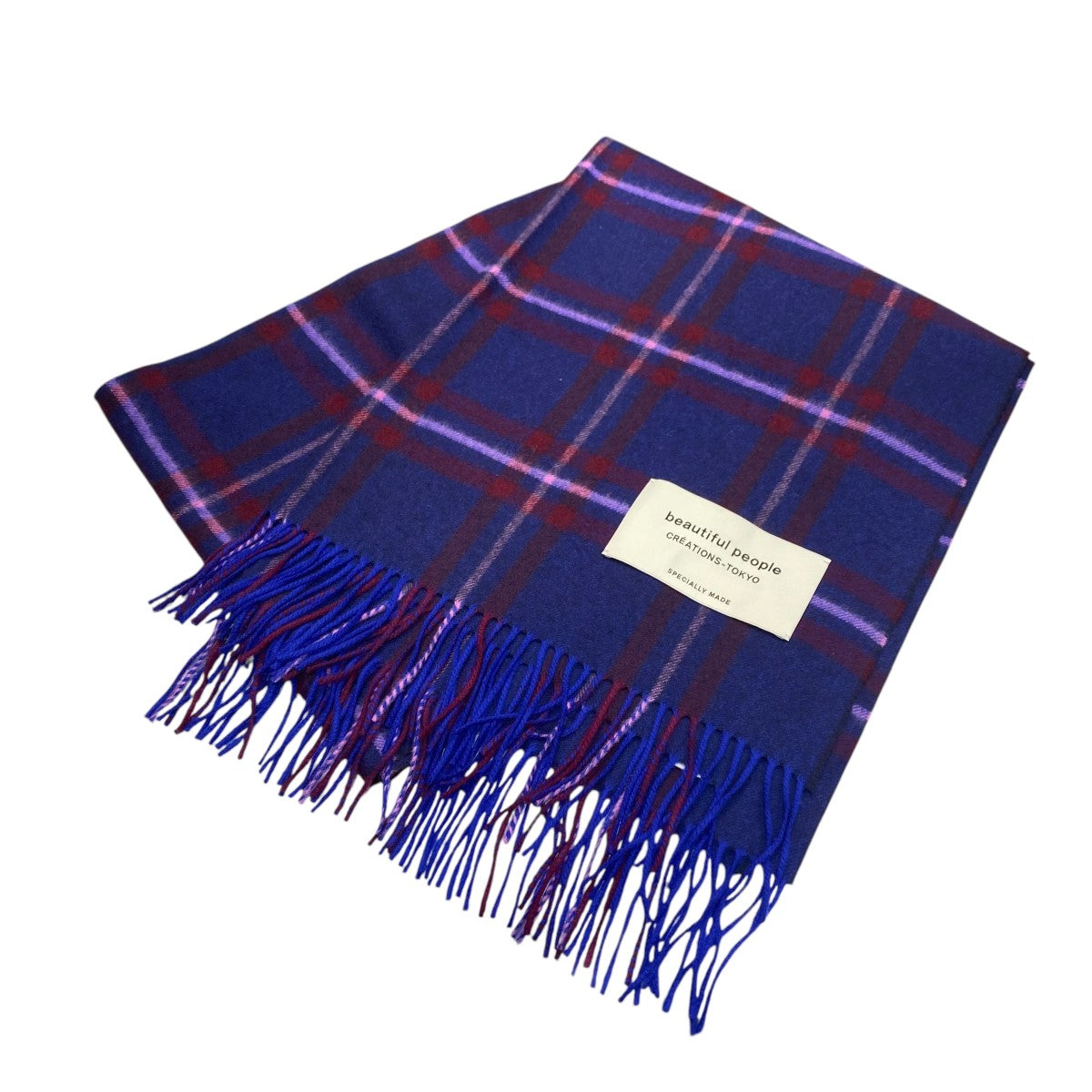 チェックcashmere stole