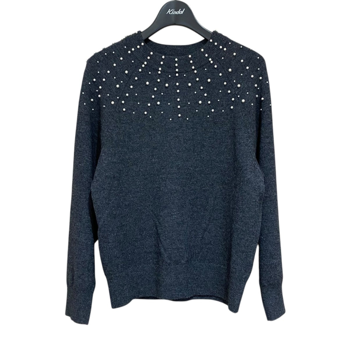 ANAYI アナイ グラデーションパールクルーネックプルオーバー 38 ウール ANAYI（アナイ）の「グラデーションパールクルーネックプル