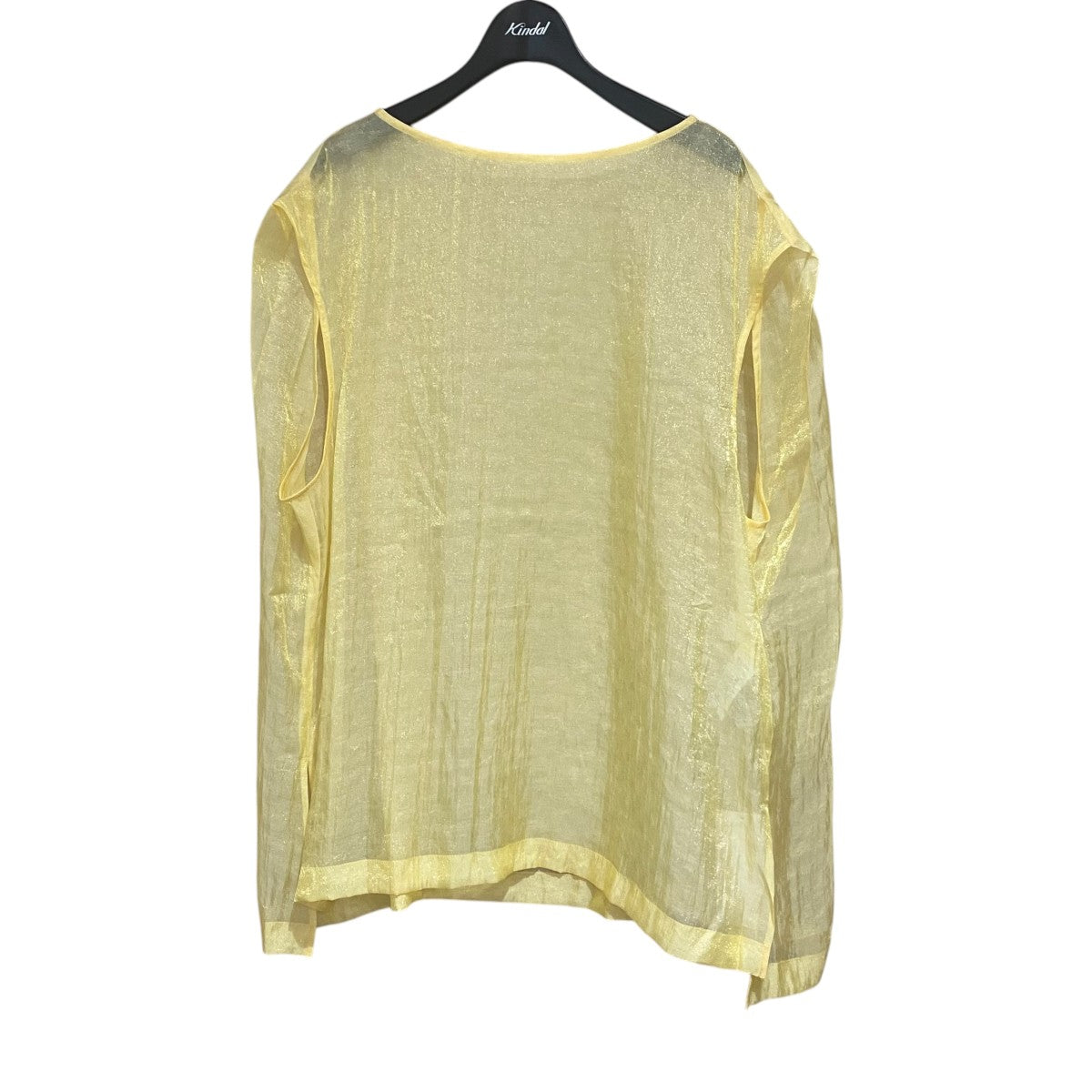 【値下げ】mame kurogouchi Silk Nylon Floral Jacqard Sheer Top MM21SS-SH021 イエロー サイズ：1 (なんばウォーク2号店) mame kurogouchi(マメクロゴウチ) Silk Nylon Floral Jacqard