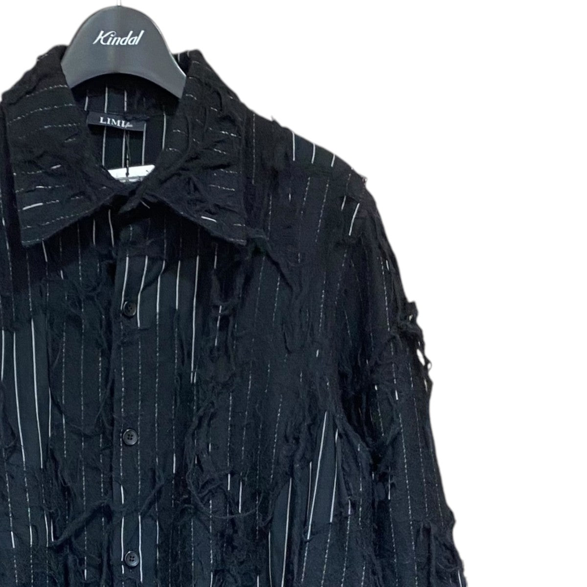 LIMI feu(リミフゥ) 24AWグランジストライプシャツLO-B50-014 LO-B50