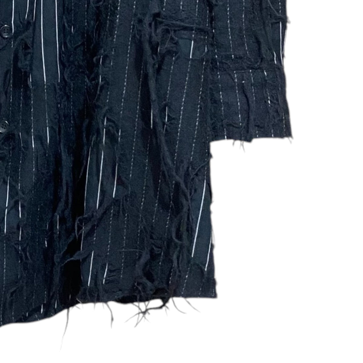 LIMI feu(リミフゥ) 24AWグランジストライプシャツLO-B50-014 LO-B50