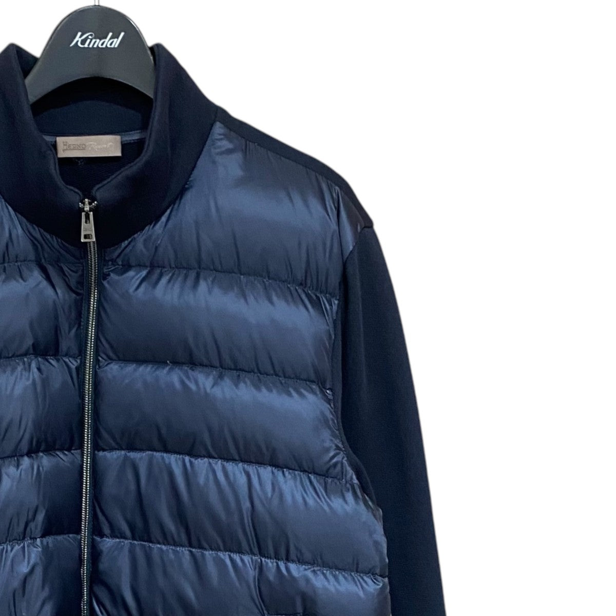 ナイロンライトダウンハイブリッドスタンドカラーブルゾンJP005UR