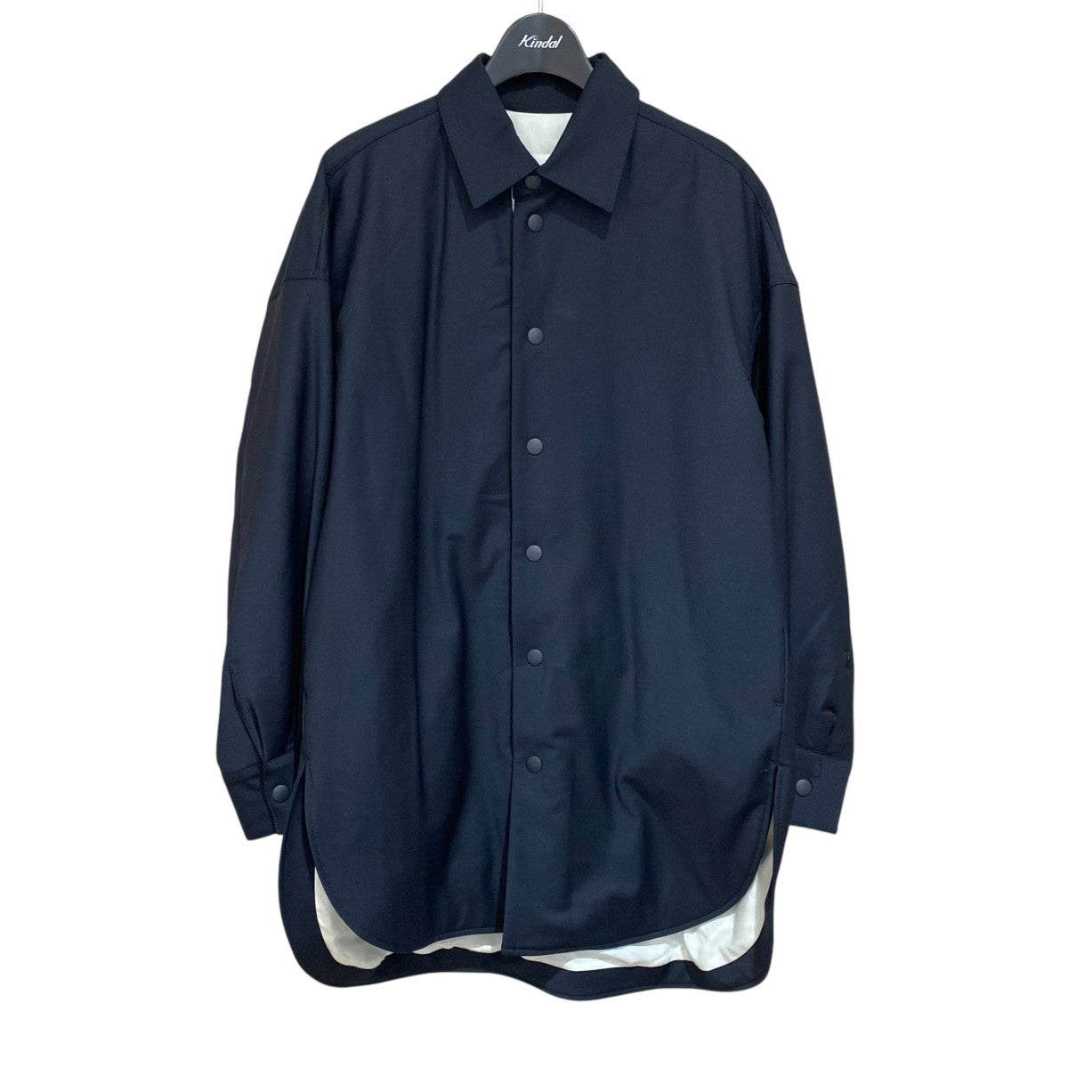 ウールポリエステルトロピカルシャツジャケット12-07-15-07302