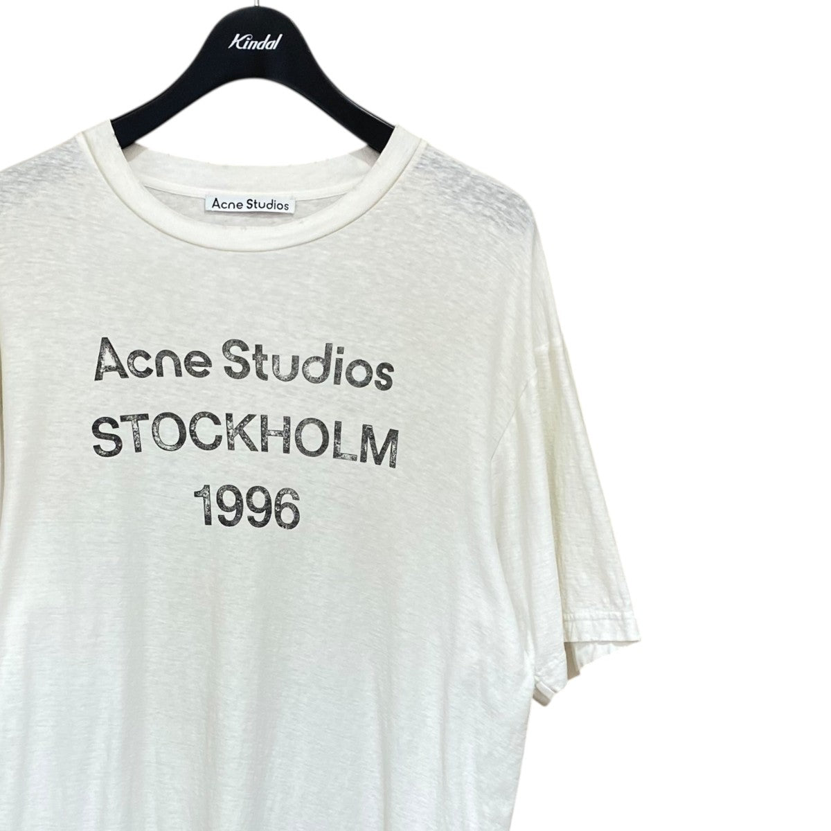Acne Studios ロゴプリントダメージ加工セーター ウンチェ　着用 Acne Studios ロゴプリントダメージ加工セーター ウンチェ 着用