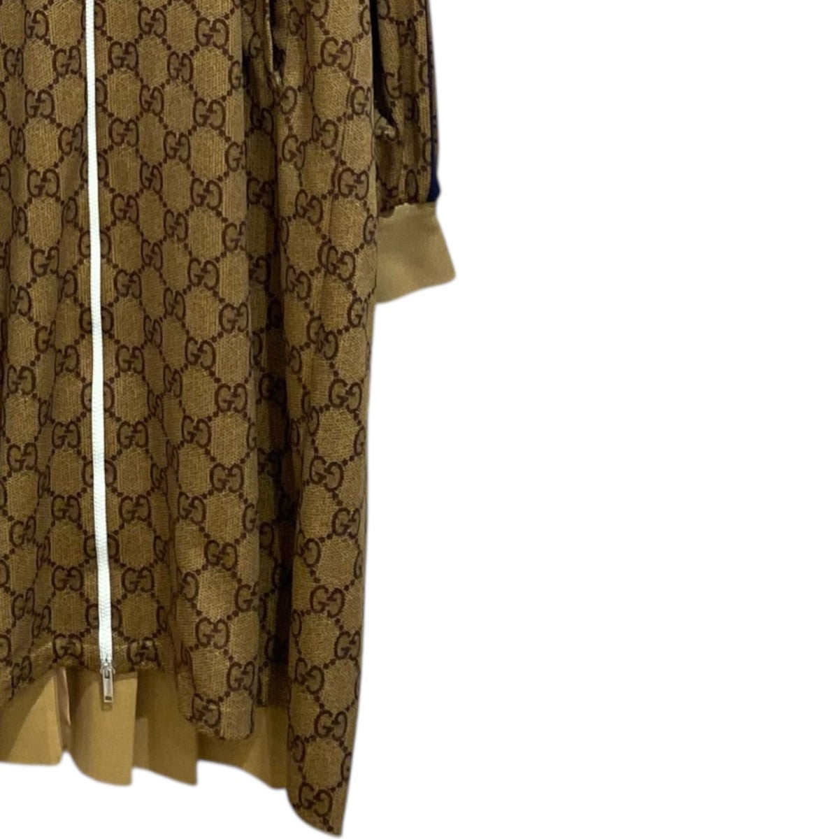 GUCCI グッチ テクニカルジャージースカート GG柄 プリーツ ブラウンXS 中古・古着通販】GUCCI (グッチ) テクニカルジャージスカート
