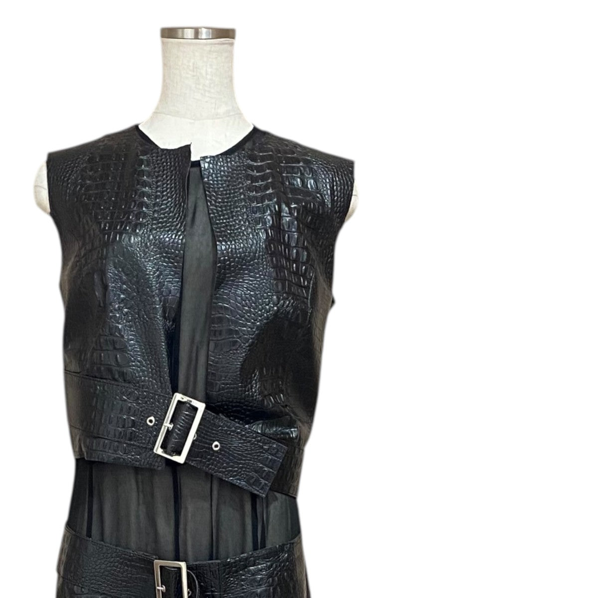 JUNYA WATANABE 24AWラップアラウンドベルテッドドレスJN-O018 古着・中古-4枚目のアイテム画像