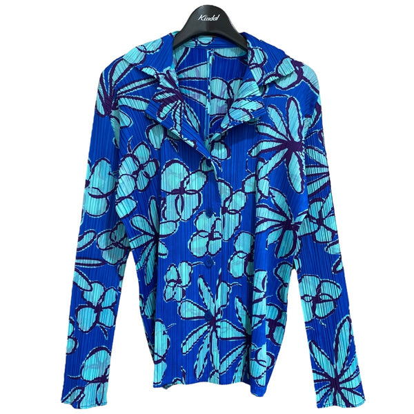 【未使用に近い】PLEATS PLEASE　ダークブルー ジャケット プリーツプリーズPLEATS PLEASE 二重ラペルプリーツジャケット 紺4