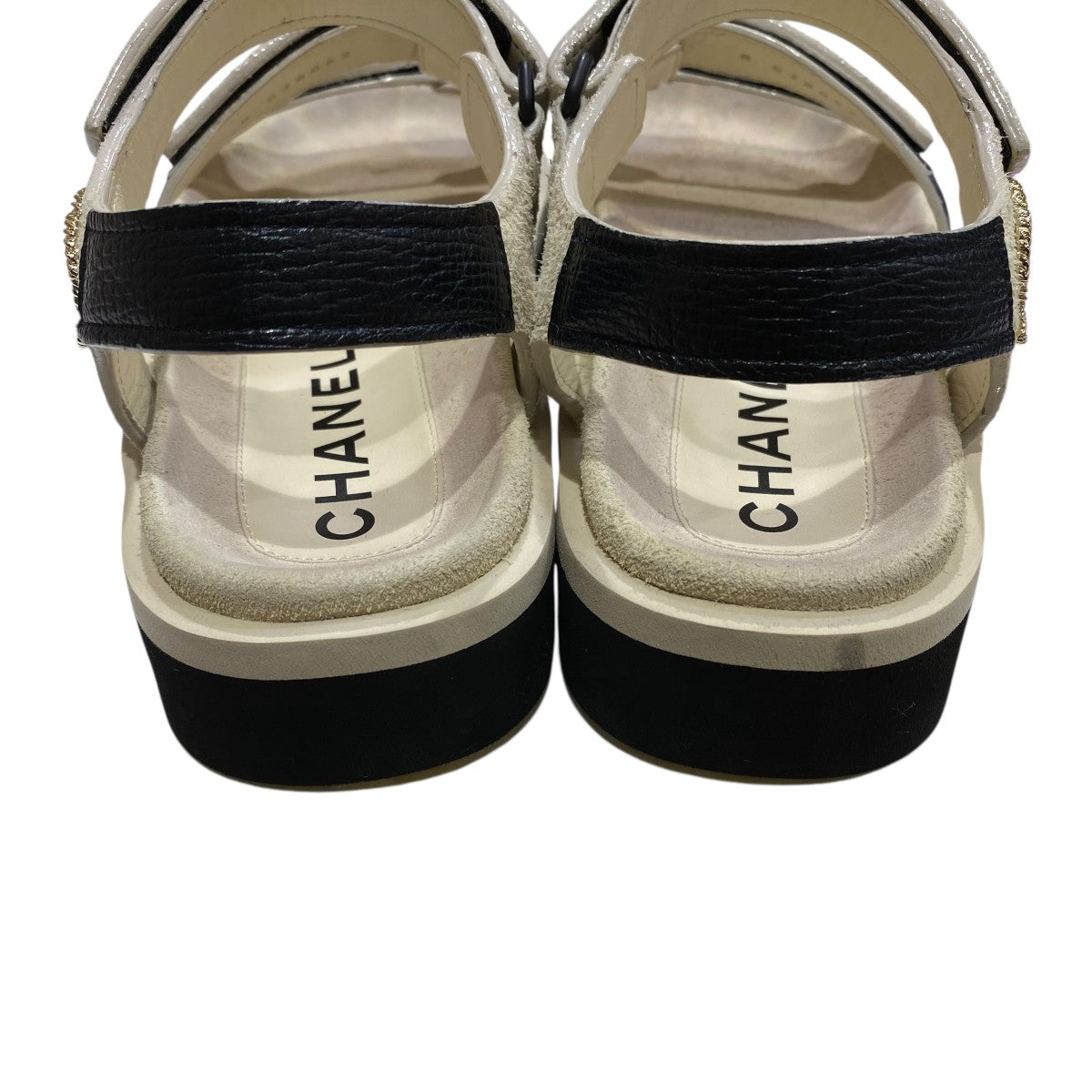 m*o様 シャネル ストラップ　サンダル　ターコイズグリーン m*o様 シャネル ストラップ サンダル ターコイズグリーン