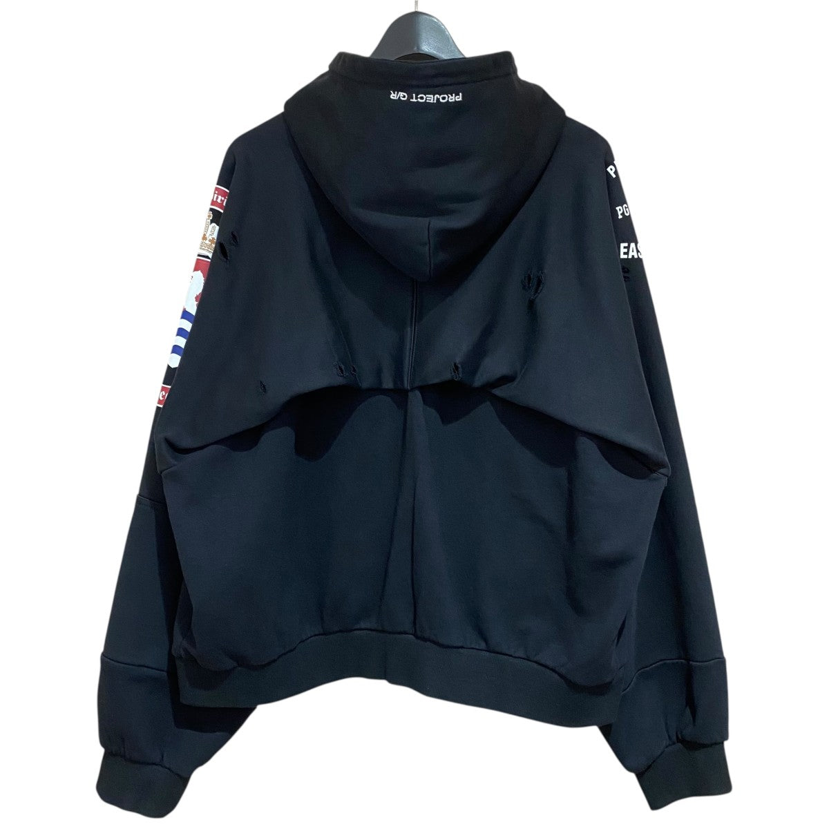 PROJECT G／R RECONSTRUCTED FOLDED ZIP HOODIE 古着・中古-2枚目のアイテム画像